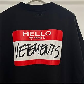 Hello My Name Is Vetements T Shirt Men 1:1 Oversize Women T Hello My Name Is Vetements T Shirt Men 1:1 Oversize Women T